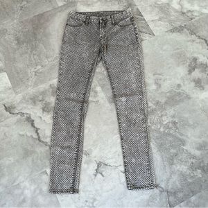 Blank NYC Sparkle Polka Dot Skinny Jeans Size 26 Regular Gray‎